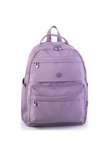 Nas Bag Extra Hafif Su Geçirmez Çok Gözlü Waterproof Unisex Sırt Çantası 30x40 Cm Mor