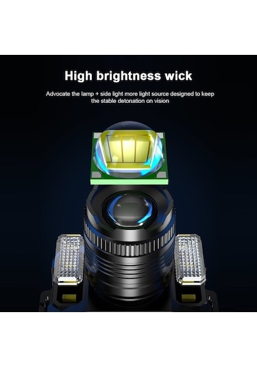 Pazly Hafif Kafa Lambası Açık Hava Kamp Balıkçılık Çok Modlu Led Kafa Lambası Siyah Siyah