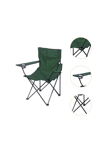 Suntek Katlanmış Kamp Sandalyesi Bahçe Piknikleri Yeşil