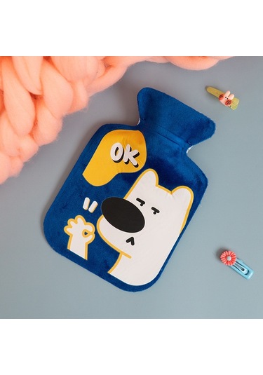 Yystore Sıcak Su Şişesi Mını Mavi Evcil Hayvan Deseni