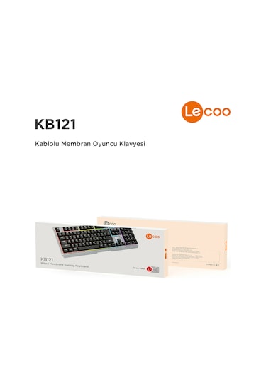 Lecoo KB121 USB Kablolu Makro Tuşlu Rainbow Membran Gaming Türkçe Q Klavye