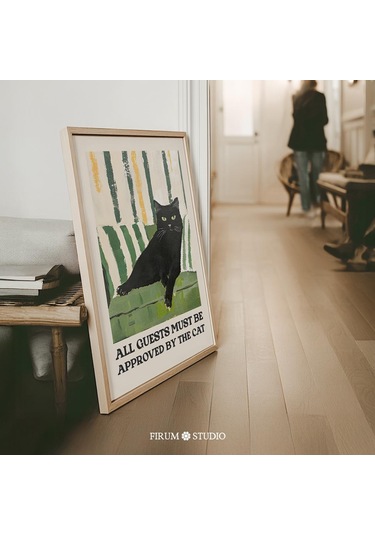 Komik Siyah Kedi Duvar Sanatı