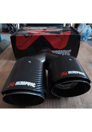 AKRAPOVİÇ 90 MM ÇİFTLİ SAĞ İÇİ KROM KARBON KAPLAMA