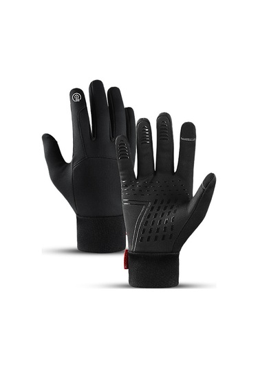 Geeksen Kışlık Dışarıda Su Geçirmez Isı Sağlayan Rüzgar Engellli Dokunmatik Ekran Uyumlu Bisiklet Kayak Sürüş Eldiveni Gri L Adet Fiyatı Gri