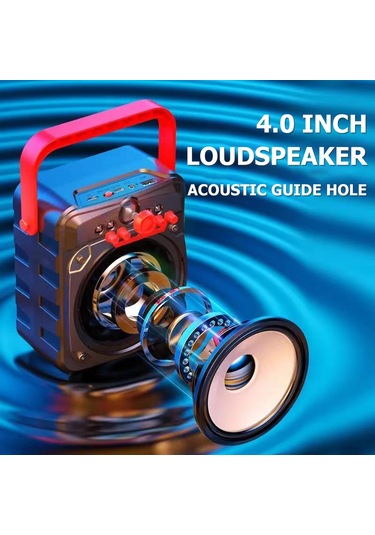 Kangvka Q53 Siyah Taşınabilir Bluetooth Hoparlör - 4.0" Subwoofer, Yoğun Taban, Fm Radyo, Tf Kart/usb/dinamik Girişi, Canlı Ses Yayını, Müzik Oynatıcı