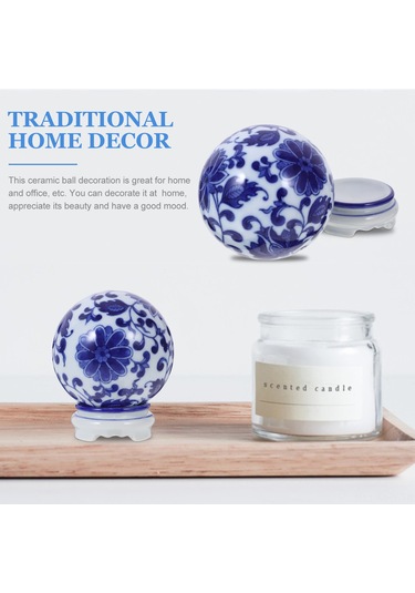 Monyee Seramik Top Dekoratif Alet - Ev Ofis Masaüstü Süs - Kreatif Mini Boyutlu Dekorasyon - Çalışma Odası Ev Dekoru