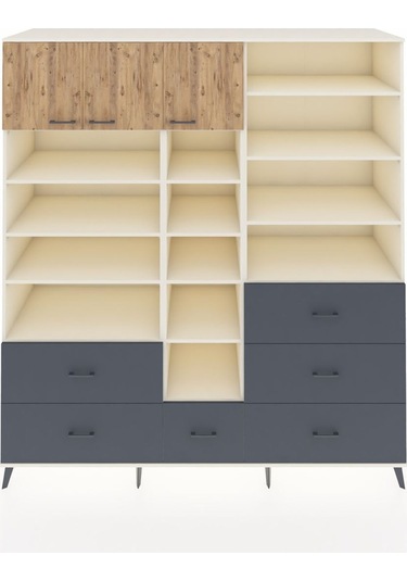 Kronos Dolap 17 Raflı 6 Çekmeceli 3 Kapaklı 220x59x243 Aytaşı-çam/antrasit Atlas Çam/antrasıt Kronos Dolap 17 Raflı 6 Çekmeceli 3 Kapaklı 220x59x243 Aytaşı-çam/antrasit Atlas Çam/antrasıt