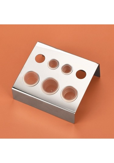 Samdoo Stainless Steel Dövme Mühür Tutucusu - 7 Delikli 1 Büyük, 2 Orta, 4 Küçük - Dayanıklı Ve Temizlenmesi Kolay Dövme Aleti