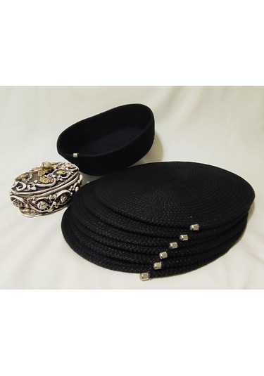 Kordon İpten Oval 6lı Supla Takımı Ve Ekmeklik Siyah