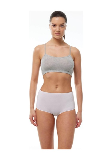 Malabadi 1053 2'li Paket Kadın Modal Geniş Kenarlı İz Yapmayan Slip & Külot Beyaz