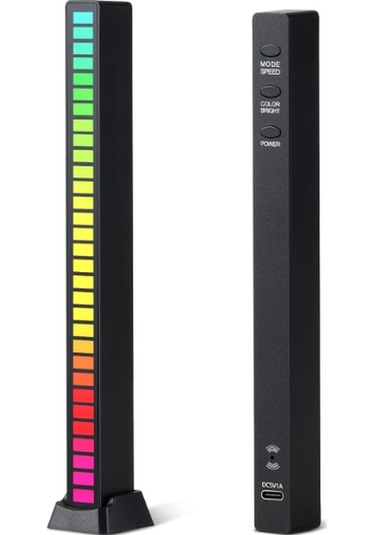 Rgb Sese Duyarlı Taşınabilir Ekolayzer Led Çubuk Karışık