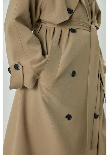 Manuka Premium Oversize Trençkot Bej