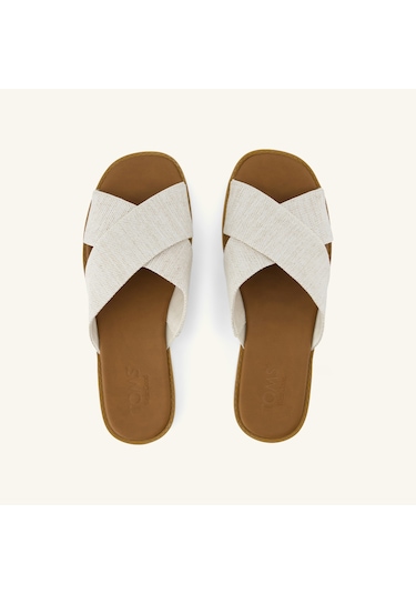 10021979 Natural Yarn Dye Espadril Kadın 10021979 Toms Mae Crossover Bej