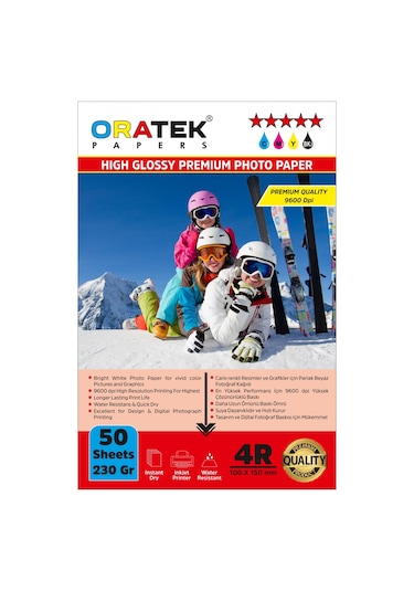 Epson T664/6641 Et4500 Evertday Premium Parlak 10 x 15 CM Fotoğraf Kağıdı 230 G 50 Adet