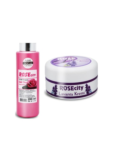 Rose City Gül Suyu 200 ML + Rose City Lavanta Kremi 85 ML
