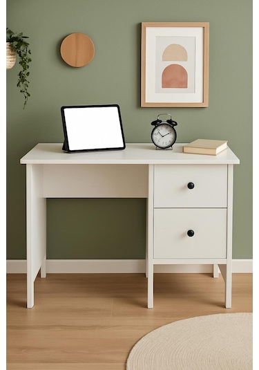 Study 2 Çekmeceli Çalışma Masası Beyaz