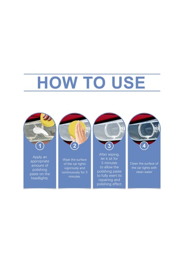 Araba Far Bakım Kremi, Çıkarma, Parlatma, Temizleme, Sararma, Cilalama, Yenileme, Araba Far Bakımı 120g,jwcwsq