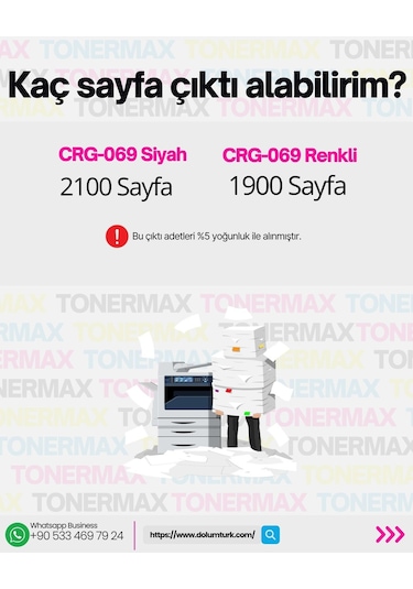 Canon Crg-069 Uyumlu Toner Takım- Çipli / 5094c002 /lbp673cdw /mf752cdw /mf754cdw