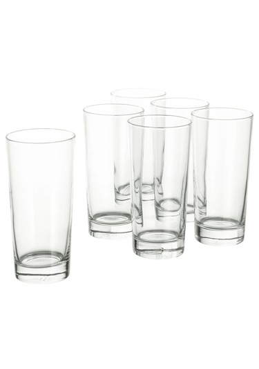 6 Adet Kokteyl Bardağı Yükseklik 16 Cm 6'lı Cam Bardak 400ml Ikea