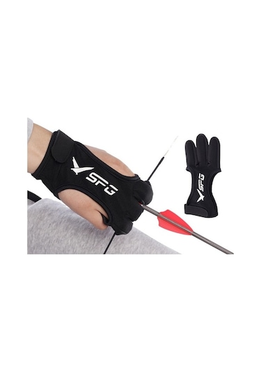 Pazly Suntek 3 Parmak Okçuluk Eldiveni Olimpik Yay Koruma Bileşik M