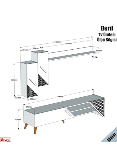 Variant Beril Tv Ünitesi - Krem