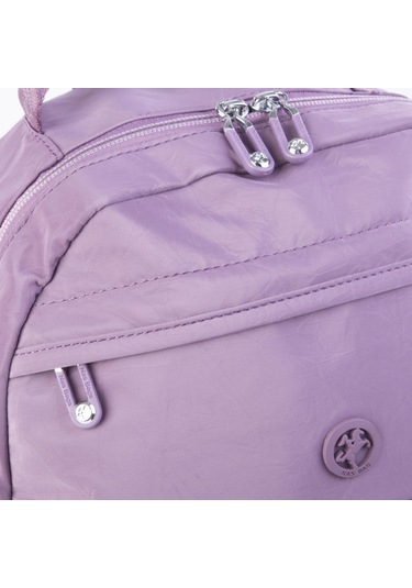 Nas Bag Extra Hafif Su Geçirmez Çok Gözlü Waterproof Unisex Sırt Çantası 30x40 Cm Mor