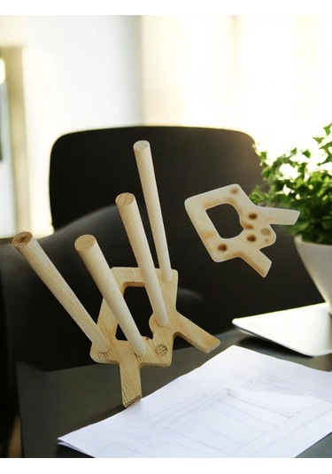 Kılıc Ahşap Desenli Ahşap Sunumluk