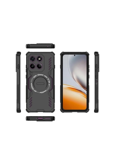 Motorola Edge 60 Pro 5g Manyetik Kılıf Kelebek Zırhlı İçi Boş Isı Dağıtıcı Pc Tpu Telefon Kılıfı Çok Renkli