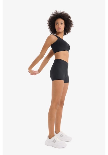 DeFactoFit Slim Fit Dar Kesim Sporcu Deniz Şortu B6397AX25HSBK81 Siyah