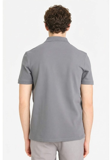 Defacto %100 Pamuk Polo Tişört E9504ax26spgr206 Gri-gr206