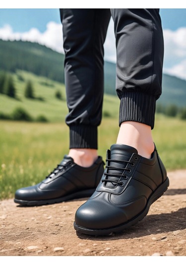 Erkek Deri Kaymaz Tabanli Is Guvenligi Ayakkabisi Yeni Yasa Ayakkabısı Taban Ayakkabı Siyah