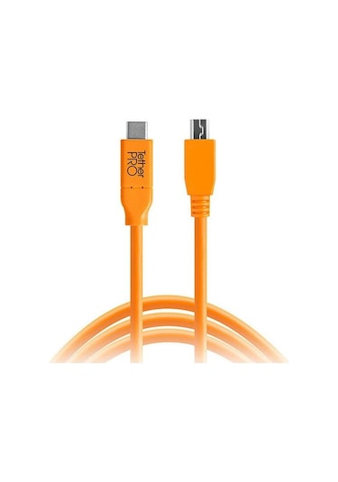 Tether Tools CUC2415-ORG 4.6m USB Kablosu (USB-C - 5Pin Mini USB)