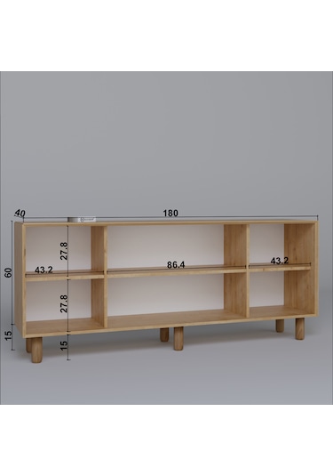 Bohem Serisi Natura 2 Kapak Pvc Hasır Desen Ceviz - Meşe Konsol Safir Meşe