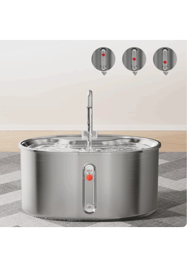 Ecronicword Evcil Hayvan İçme Çeşmesi Paslanmaz Çelik Kediler