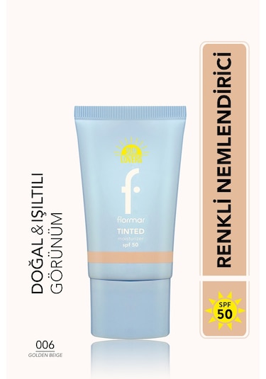 Flormar Sun Lovers Nemlendirici Etkili & Doğal Bitişli Renkli Güneş Koruyucu SPF50 006 Golden Beige