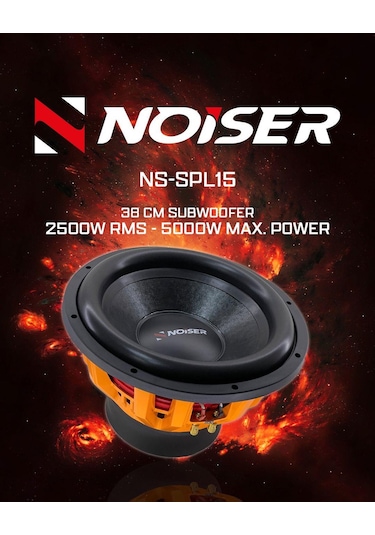 Noiser Ns-spl15 38 Cm Subwoofer Bas 4 Ohm 5000 Watt Max Power 2500 Rms