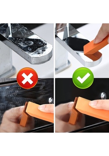 Prestigegoods Yeniden Kullanılabilir Paslanmaz Çelik Leke Silgi, Mutfak Musluk Kireç Temizleyici