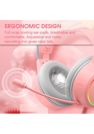 Reedark Rgb Aydınlatmalı Oyun Kulaklığı - Gürültü Önleyici Mikrofon, 50mm Sürücü, Pc/ps4/ps5 Uyumlu