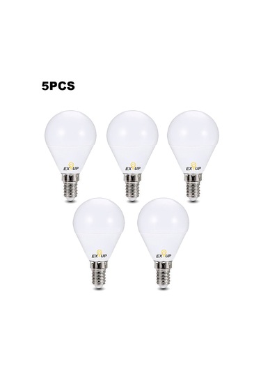 Dianziye 5 Adet Iç Mekan Led Ampulü - E14 Taban, 7w, 220-240v, 270 Açı, 2800-3500k Sıcak Beyaz, Yumuşak Işık