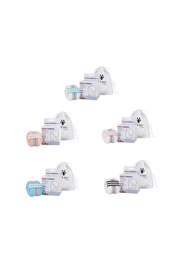 Sones Kafa Bandı Tipi Uyku Ses Geçirmez Gürültü Geçirmez Bebek Kulaklıkları Mavi+mavi