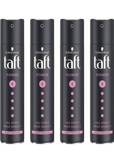 Taft Power Kaşmir Mega Güçlü Saç Spreyi 4 x 250 ML