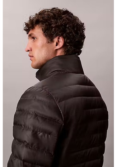 Erkek Regular Fit Kapitone Şişme Mont - Siyah Black