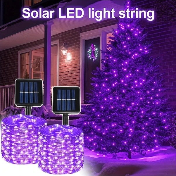 Trendooze Parlak Gülüş Güneş Lambası 8 Mod 100 Led Güneş Enerjili Sarkıt Lamba