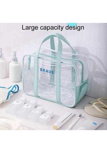 Trendooze Yüzme Yeşili Ve Tuvalet Tote Suya Spor Organizatör Nane Makyaj Kapasiteli Dayanıklı Çantası Çantası Büyük Ew Yeşil