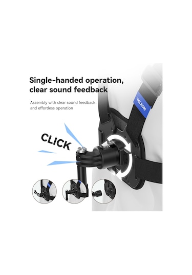 Ranyeek Telesın Siyah Spor Kamera Hızlı Çıkarabilir Göğüs Kayışı S2-cgp-01 - Abs + Naylon Malzeme İle J Kanca Ve Vidalılar Dahil Siyah