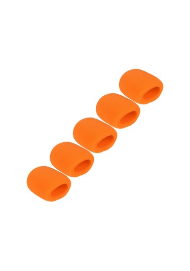 Xiyyadms 5 Adet Turuncu Mikrofon Köpük Koruması - Ruhsatlı Mikrofonlar İçin Ses Gürültüsünü Azaltan Korumalı Kılıf Seti