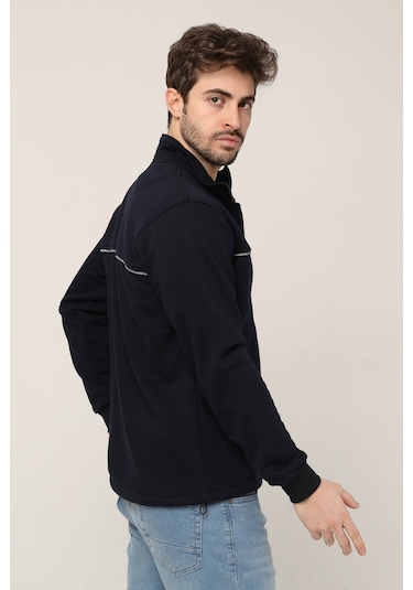 Uniprom Casual Ceket 3 İplik Şardonlu Mevsimlik Günlük Ceket Lacivert