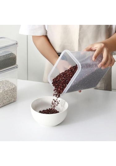 0.8l/1.4l/1.6l/2l/2.8l Şeffaf Plastik Saklama Kavanozları Hava Geçirmez Nem Geçirmez Şeffaf Geniş Ağızlı Organize Kiler Gıda Saklama Kapları Xs Diğer