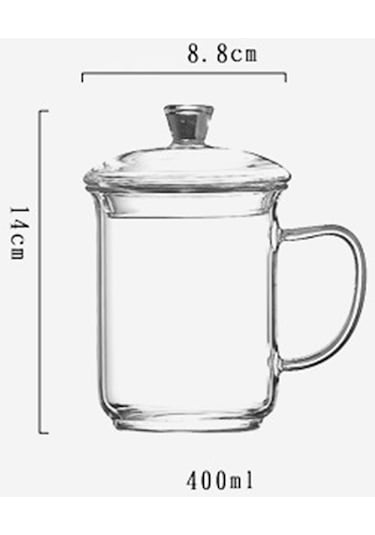 Suntek Meyve Suyu Cappuccino Süt 400ml Için Saplı Cam Kahve 400-ml