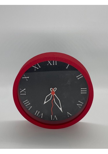 Roma Rakamlı Şık, Klasik Siyah Ve Siyah Kasa Duvar Saati Siyah